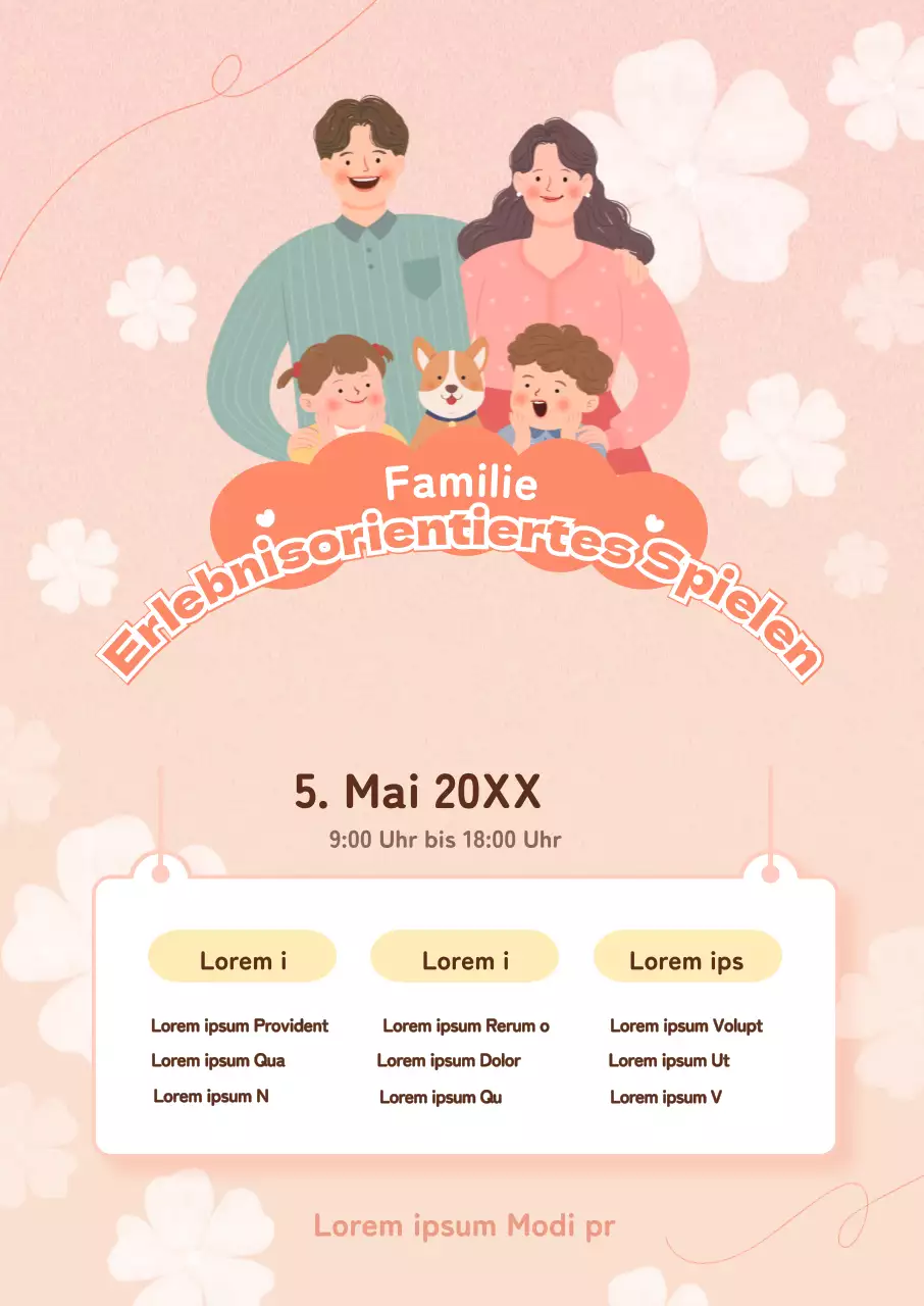 Poster zum Mitmachen mit rosa Hintergrund