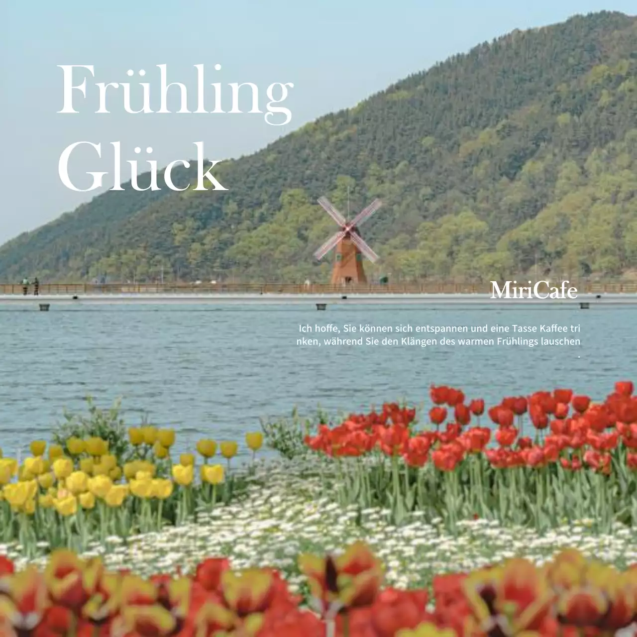 Emotionales Design mit warmem Hintergrund und einem Frühlingskonzept