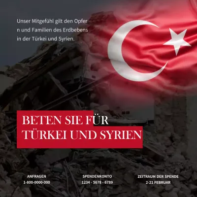 Schwarz-roter Leitfaden für Erdbebenspenden