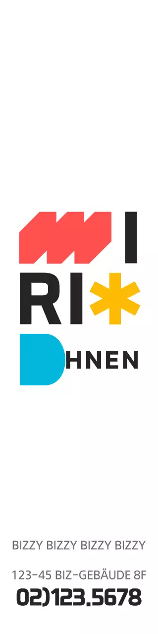 Buntes, einfaches Textlogo für einen Einführungskoffer für Unternehmen