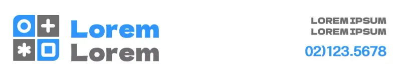 Simple, limpio, formas y símbolos logotipo estilo de combinación en azul y gris oscuro Hospital de promoción y promoción