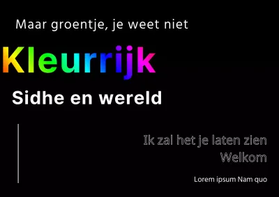 Verwelkom nieuwe studenten met een kleurrijk zwart ontwerp