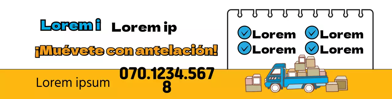 Blanco Naranja Promocione explícitamente su empresa de mudanzas