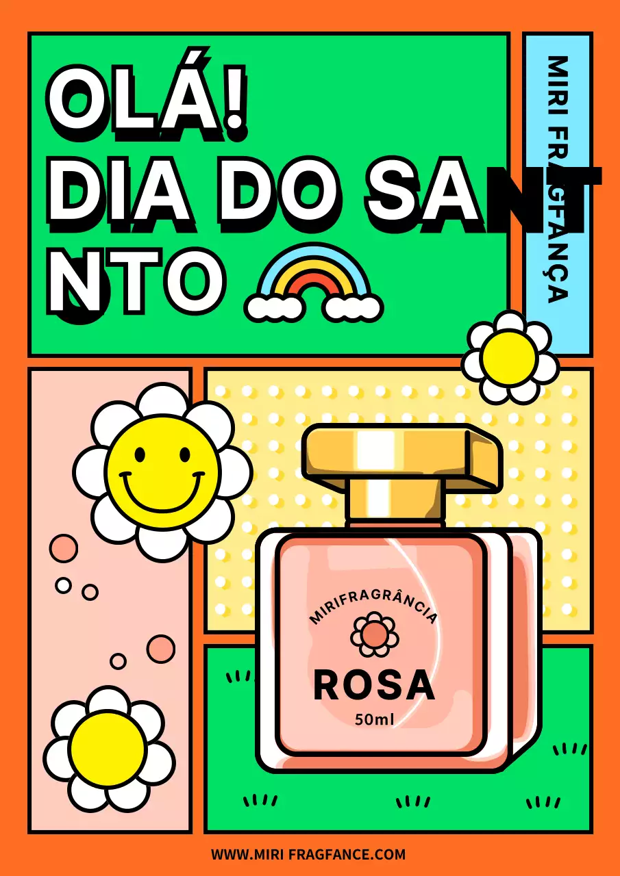 Perfume de rosas laranja lima verde colorido para o Dia dos Namorados