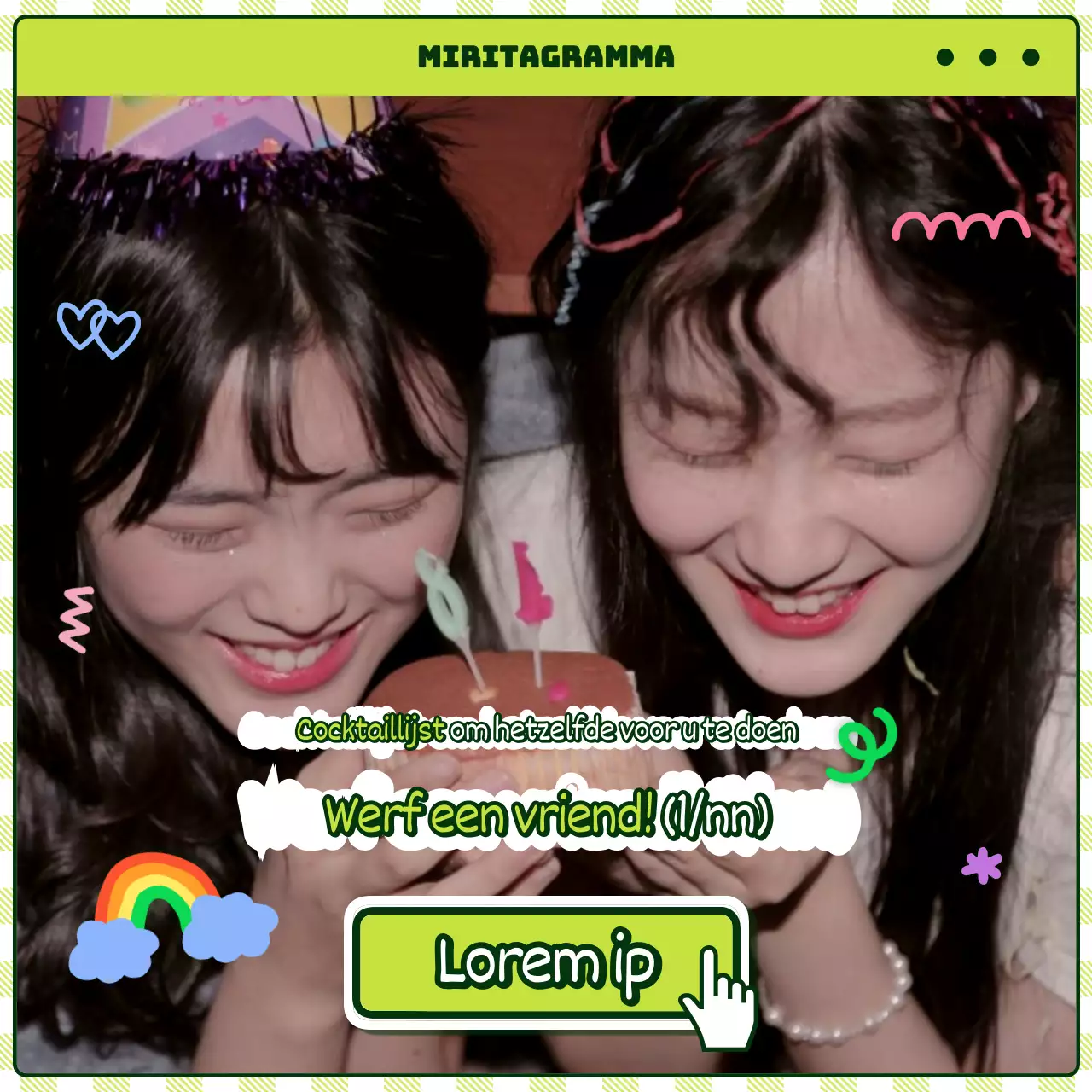 Leuke geïllustreerde taku thema cocktaillijst