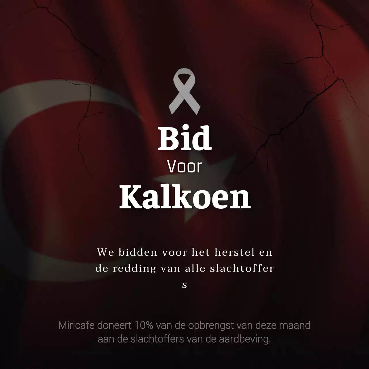 Een kalmerend eerbetoon aan de ramp in rood en zwart