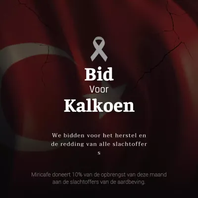 Een kalmerend eerbetoon aan de ramp in rood en zwart