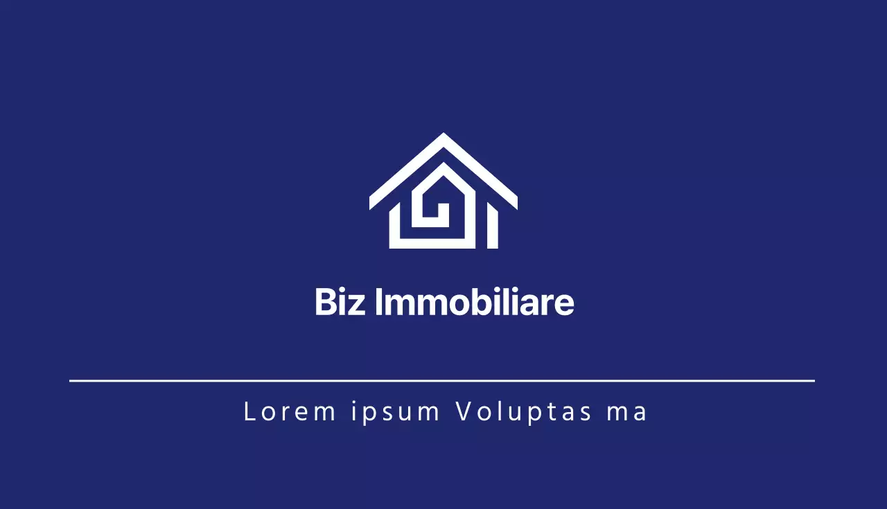 Logo blu biglietto da visita agente immobiliare