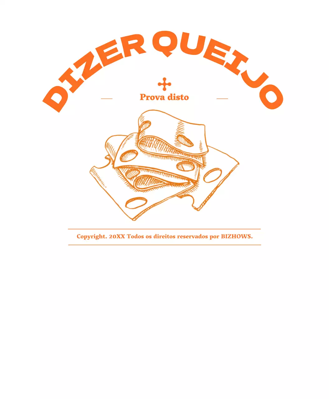 Ilustração de queijo cortado em fatias de laranja
