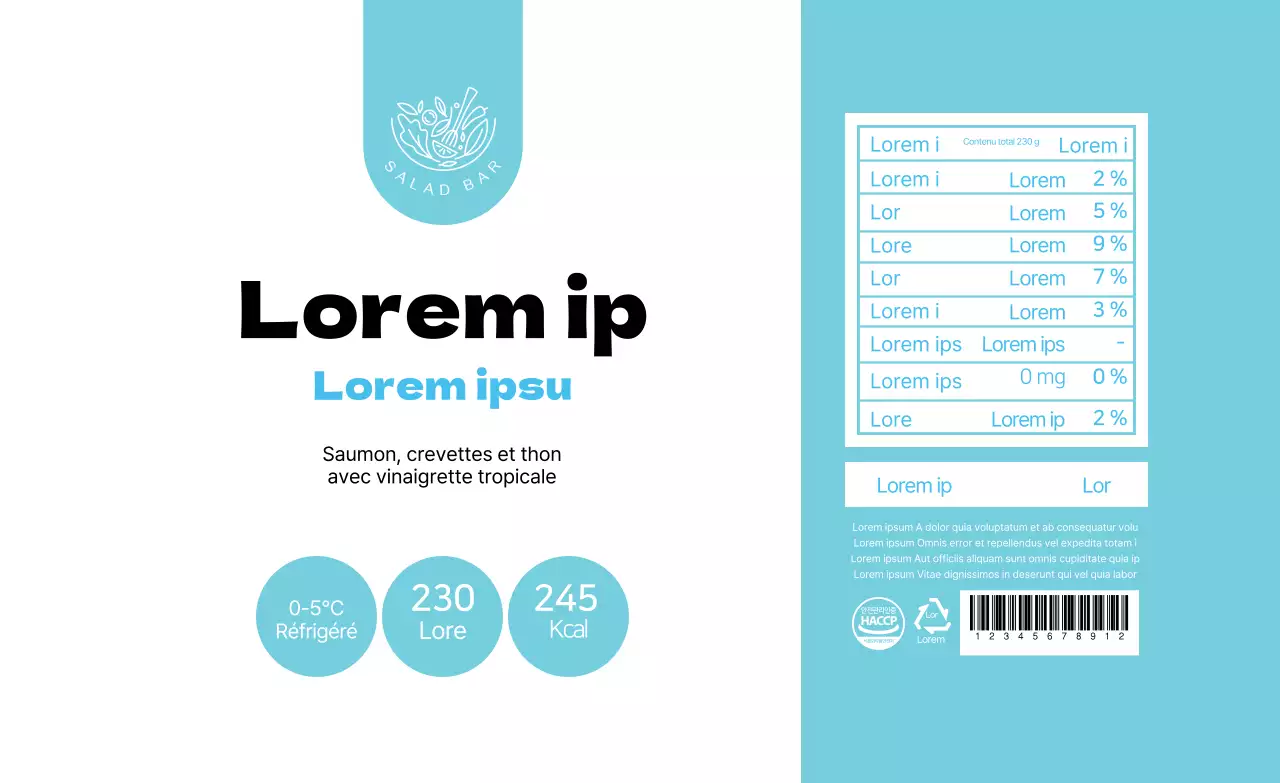 Illustration du ciel, étiquettes de salade