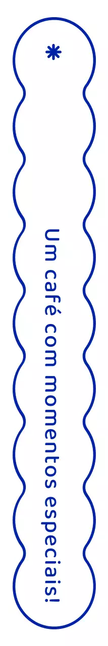 Formas de nuvens simples e limpas em azul-marinho combinadas com texto emotivo para um café com estilo