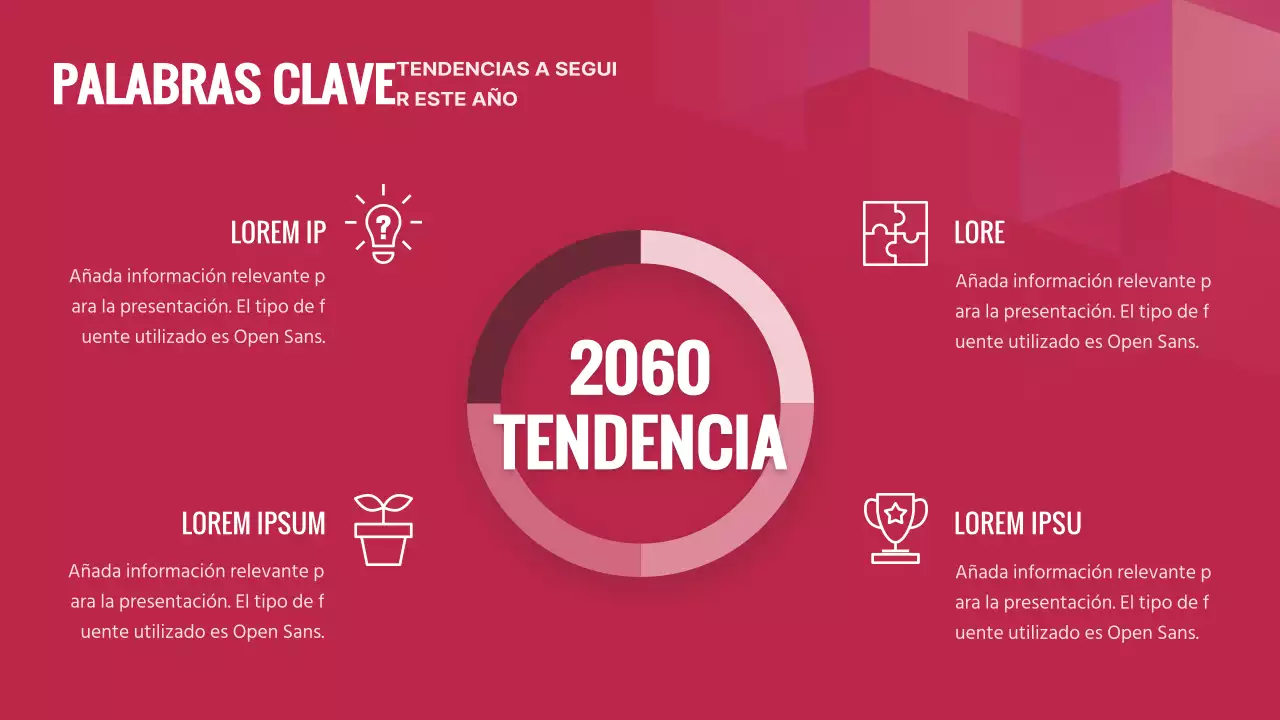 Plan sencillo de previsión de tendencias de color magenta y rosa para este año