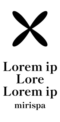 Diseño conceptual de Spa con logotipo de símbolos negros