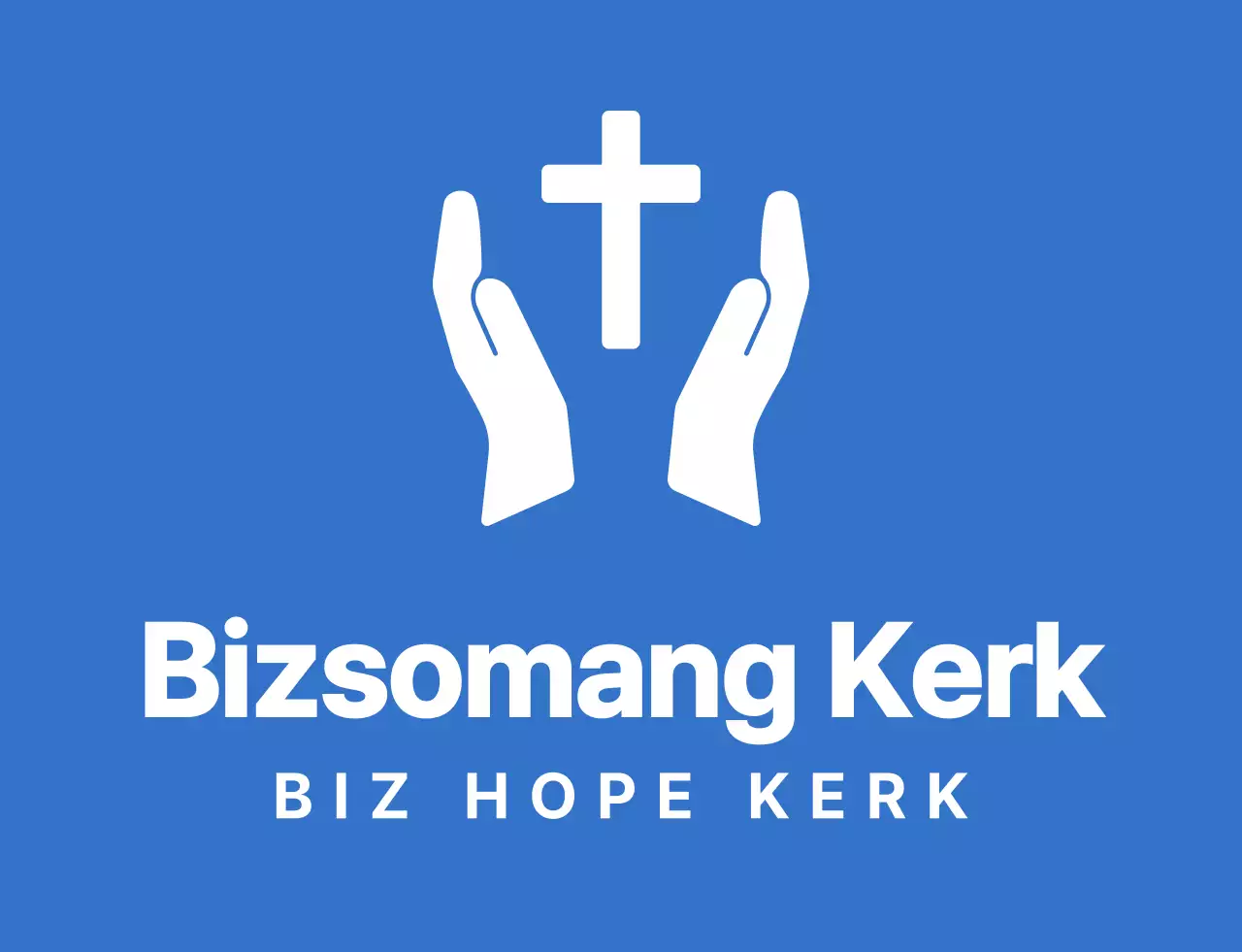 Eenvoudig, schoon logo stijl kerk winter retraite team t-shirt in blauw en wit