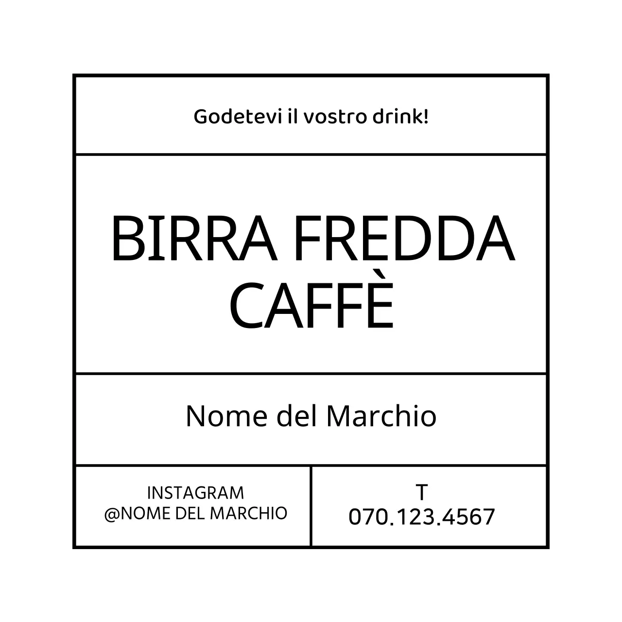 Cornice semplice bianca Cafe