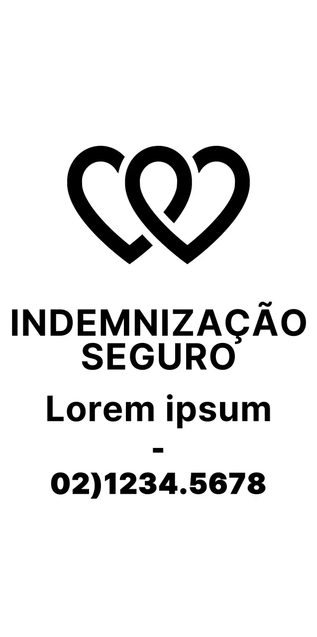 Símbolo de coração simples e limpo para promoção e vendas de seguros de imóveis e acidentes