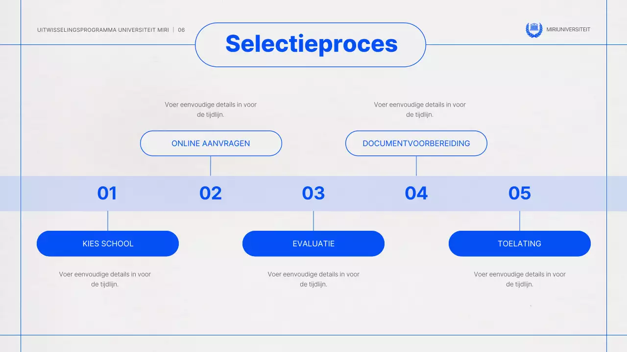 Een eenvoudige blauwe en grijze hostuitwisselingsinformatiesessie