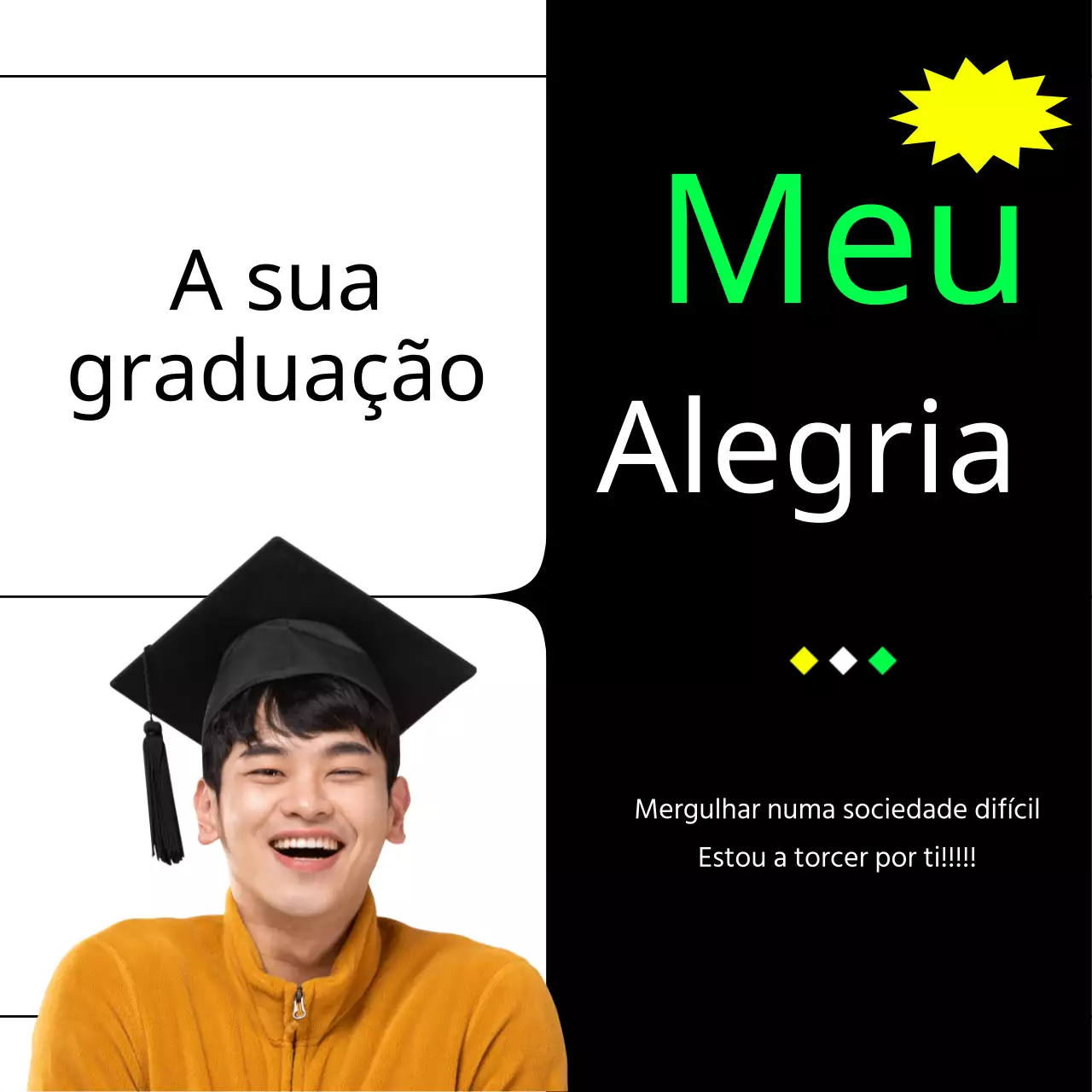 Designs de graduação modernos com linhas simples