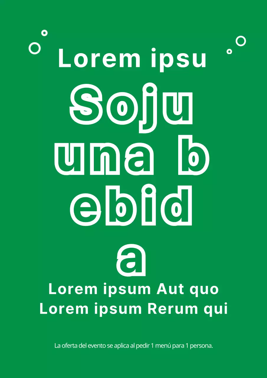 Green and white restaurant social drink events