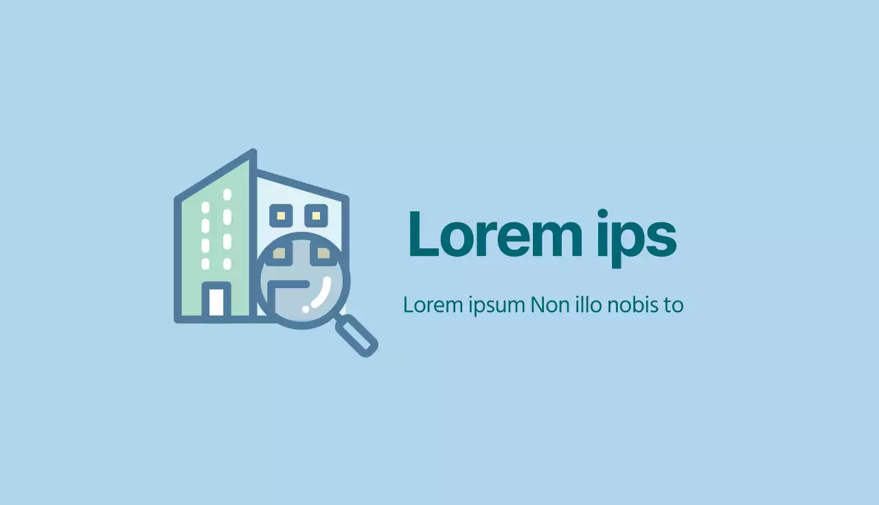 blauwe illustratie logo eenvoudig onroerend goed