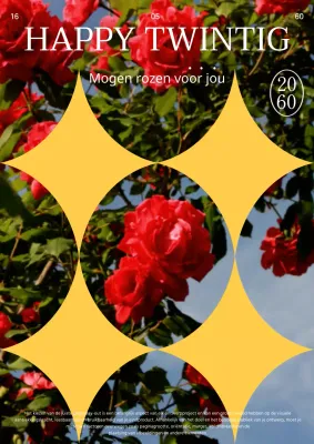 Promoot Coming of Age Day met een kitscherige gele stervorm