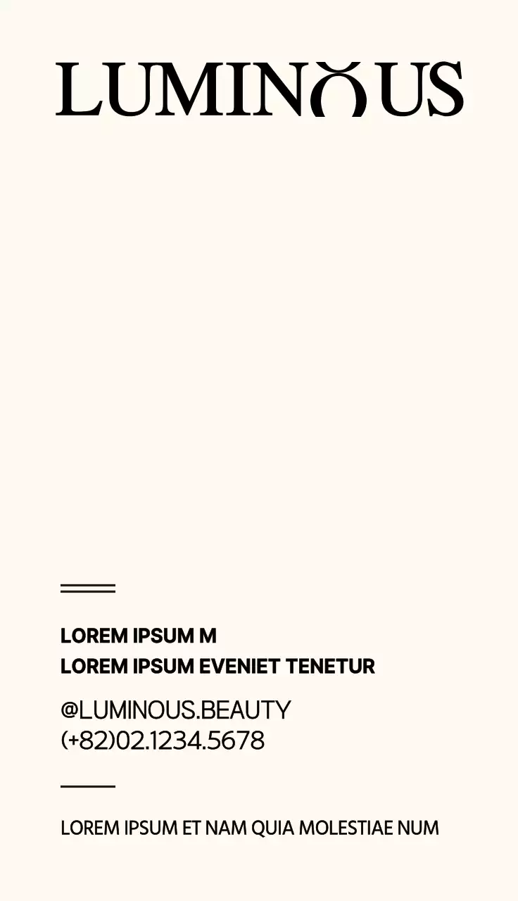 Über die Schönheitskünstlerin in einer modernen, emotionalen Textkombination im Logostil in Schwarz und Weiß.