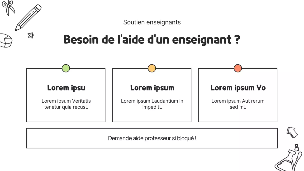Un joli CV d'enseignant du primaire en blanc et jaune