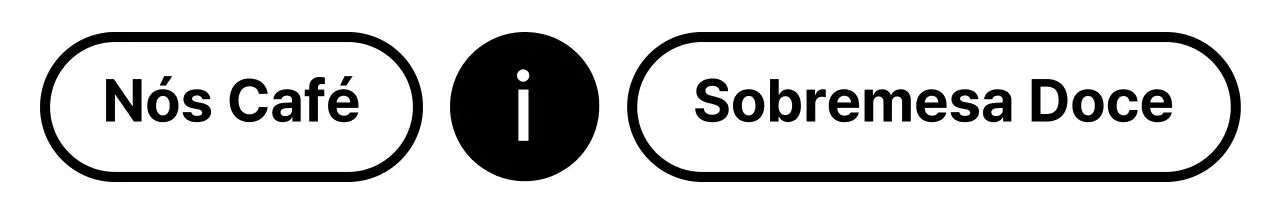 Café preto de estilo estacionário com texto simples de interface do utilizador