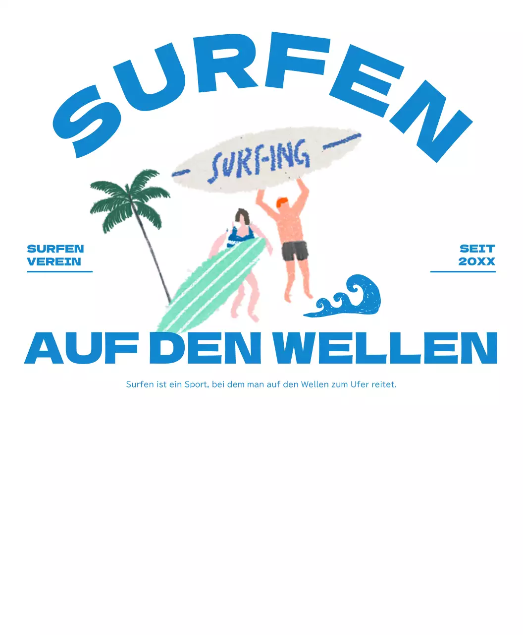 Surfer in bester Sommerlaune