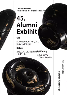 Graduation Ausstellung mit schwarz und gold 3D Handwerk Konzept