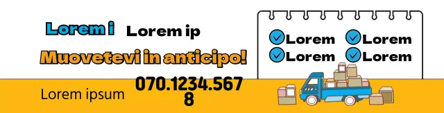 Bianco Arancione Promuovere esplicitamente la propria azienda di traslochi