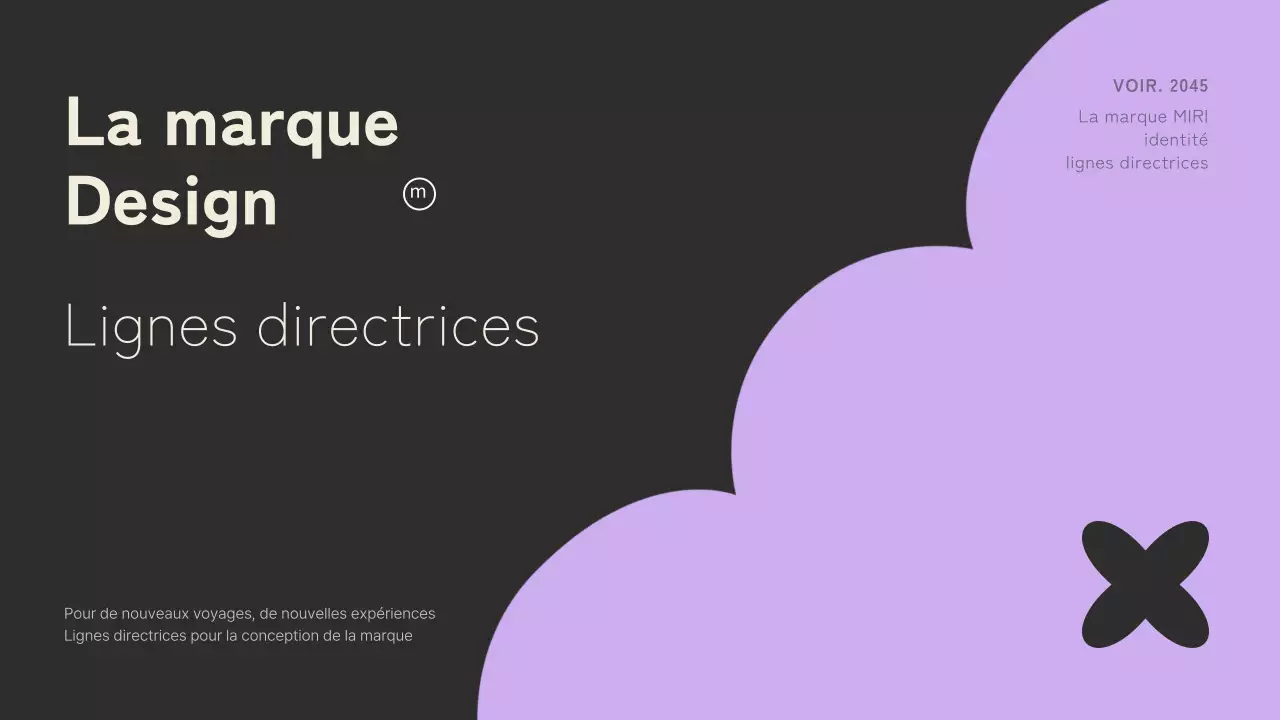 Logo de marque utilisant des formes tendance avec des accents noirs et violetsRègles de base