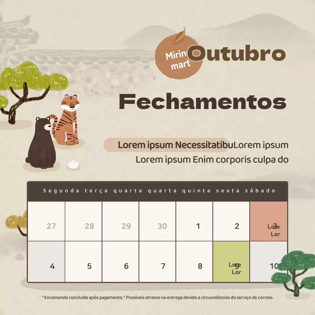 Ilustração castanha gira de fechos