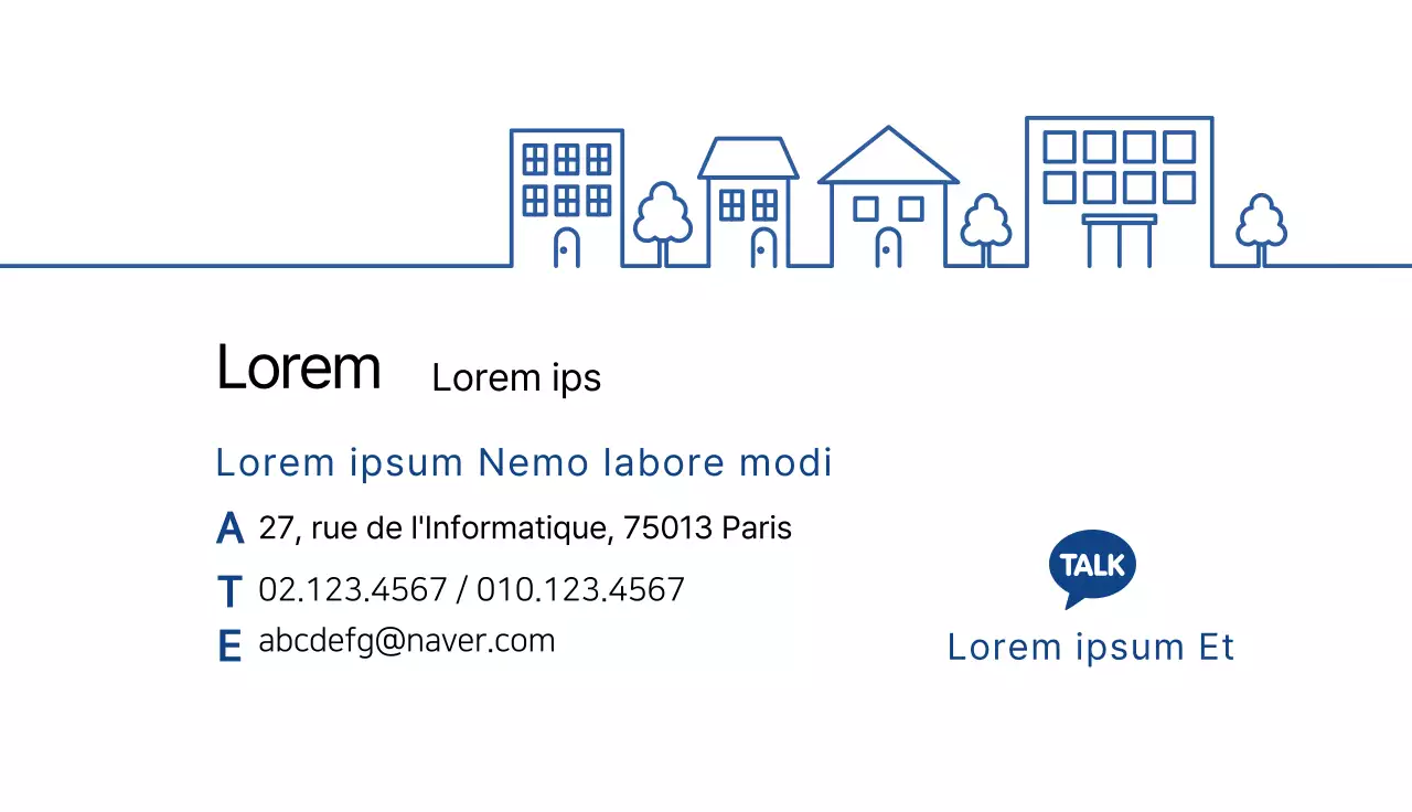 illustration bleue agent immobilier simple