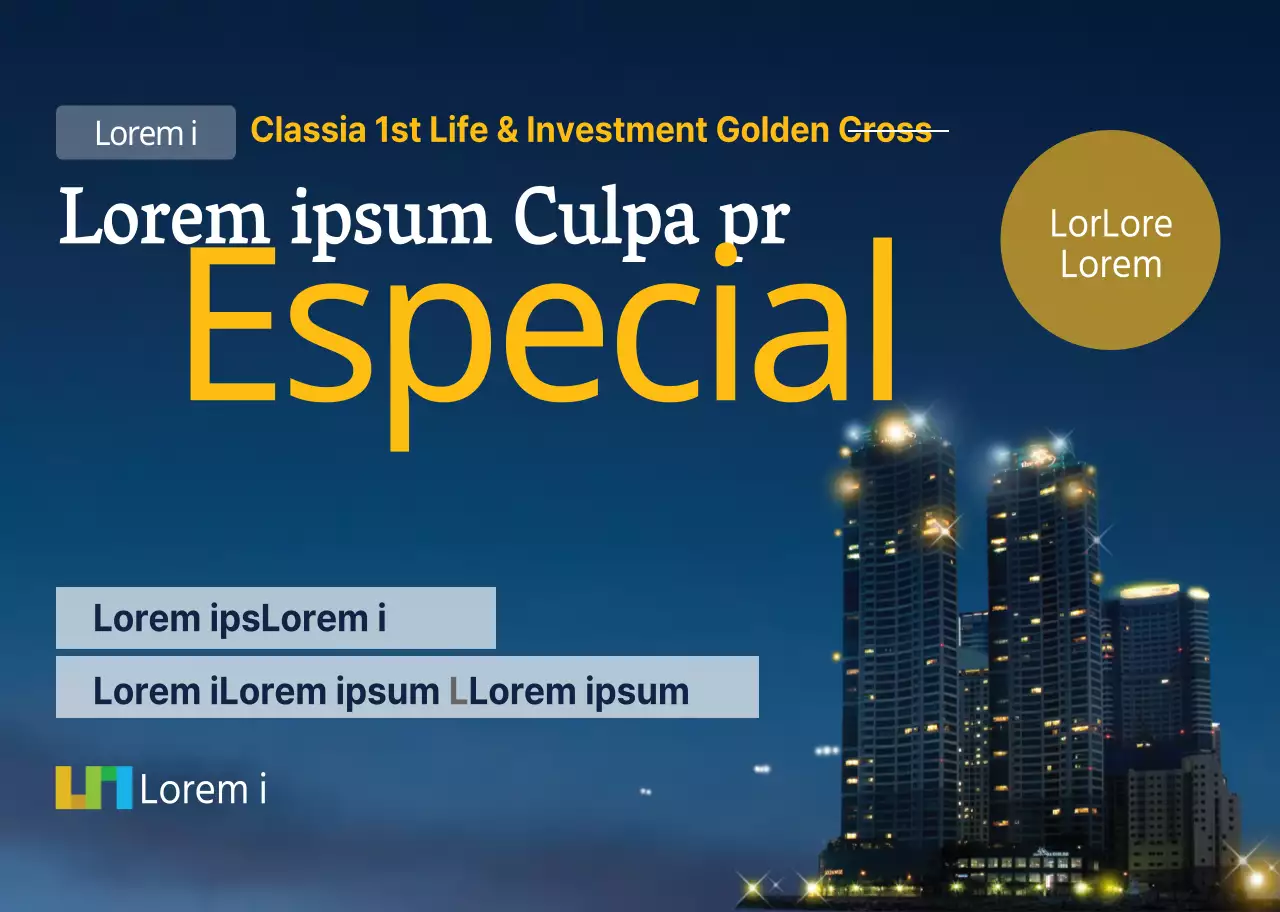 Padrão de formas geométricas azuis brancas promoção imobiliária