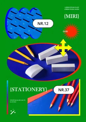 Groen en rood briefpapier aankondiging nieuw product