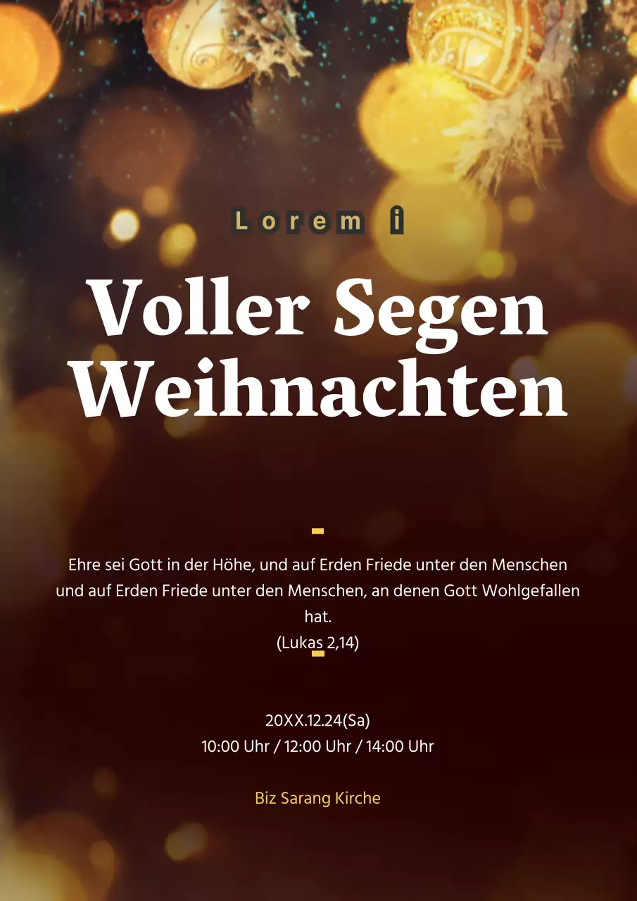 Erntedankgottesdienst zu Weihnachten