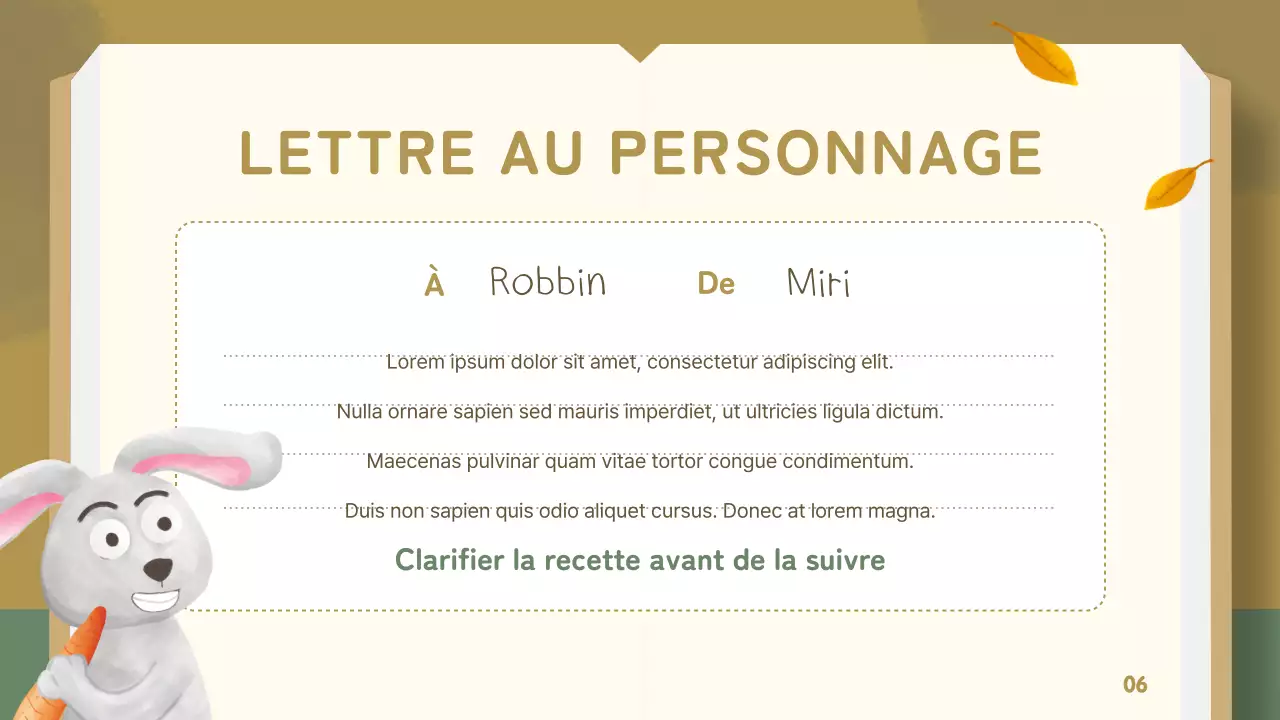 Leçon sur les contes de fées traditionnels d'or et de vert