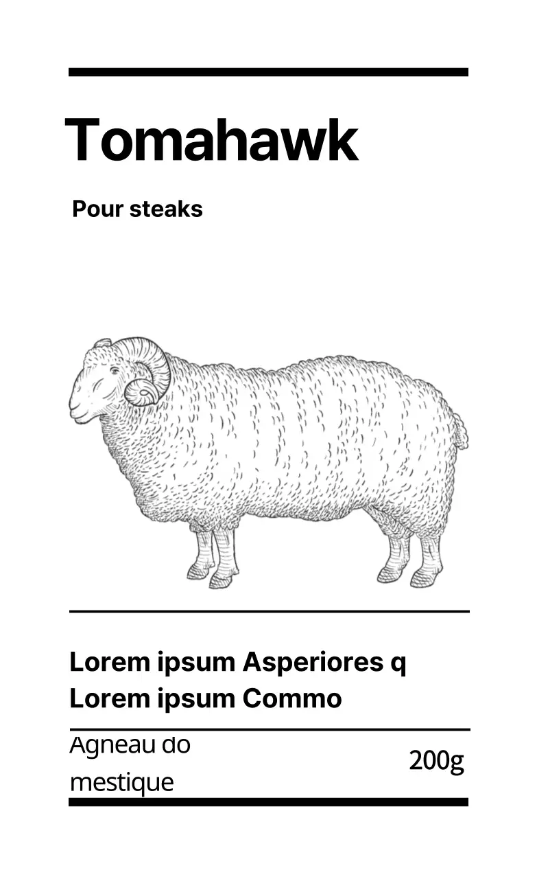 Étiquettes alimentaires blanches illustrées et propres