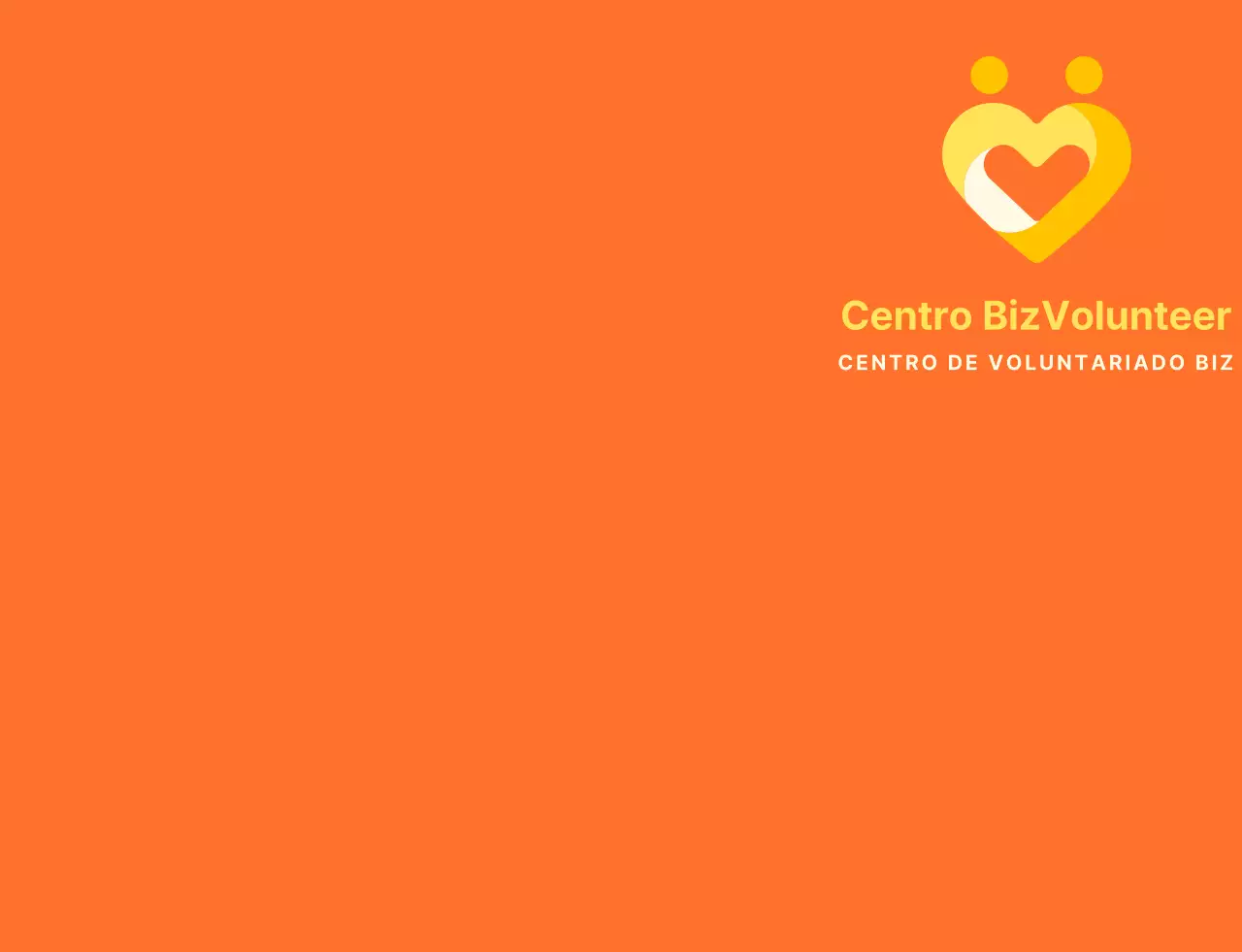 Símbolo simples em forma de coração em laranja e amarelo brilhante Organização central de divulgação