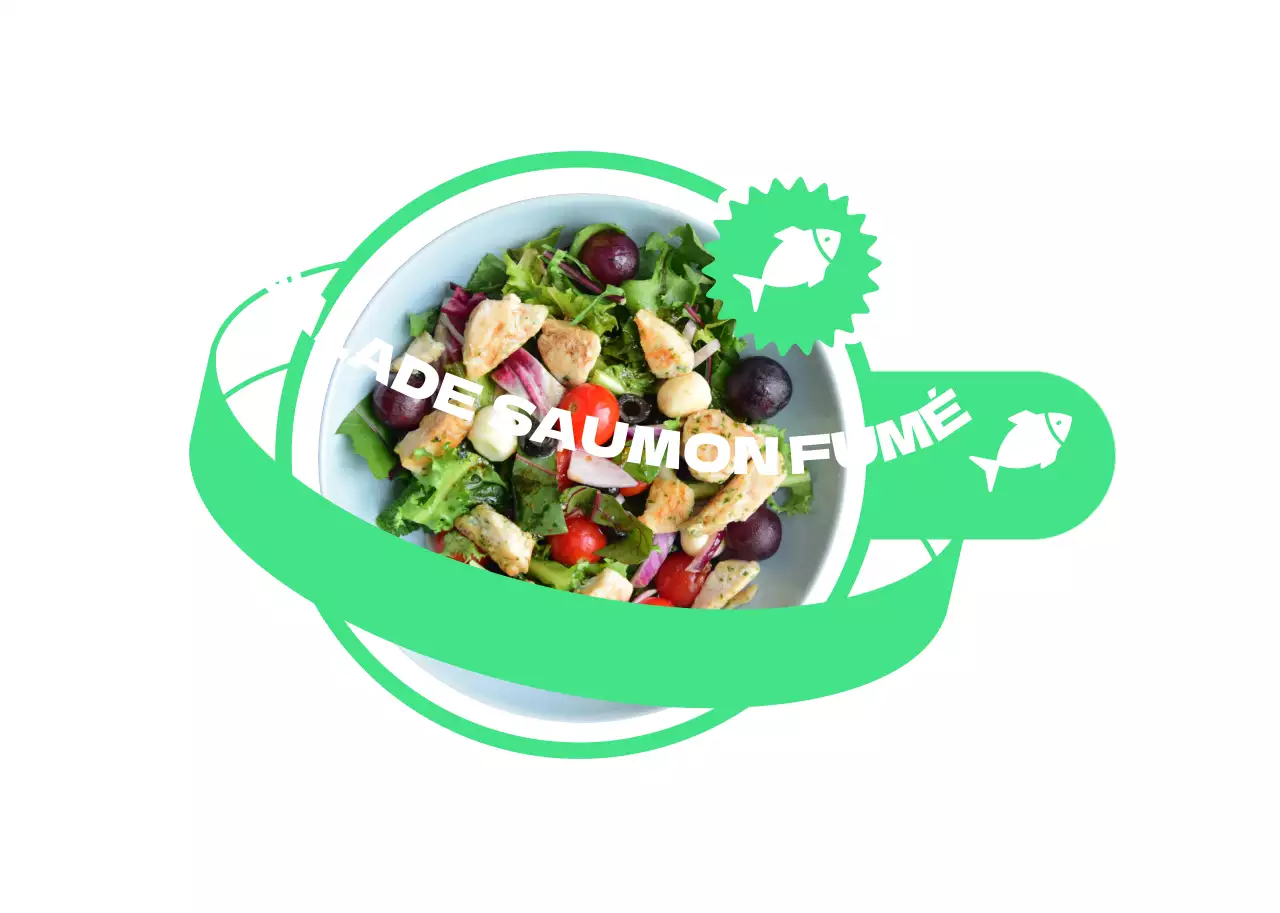 Fluorescente, la conception planétaire branchée guide du menu salade