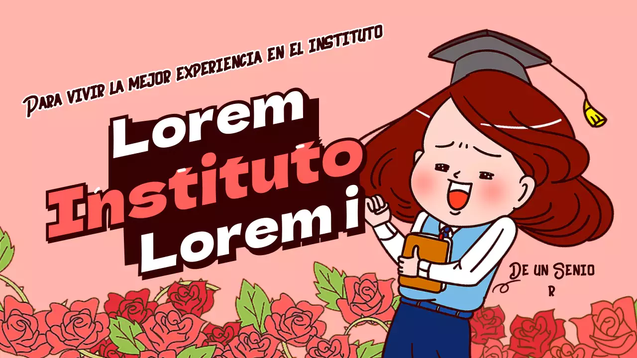 Información de preparación para el ingreso a la escuela secundaria en color marrón rosado concepto de ilustración humorística
