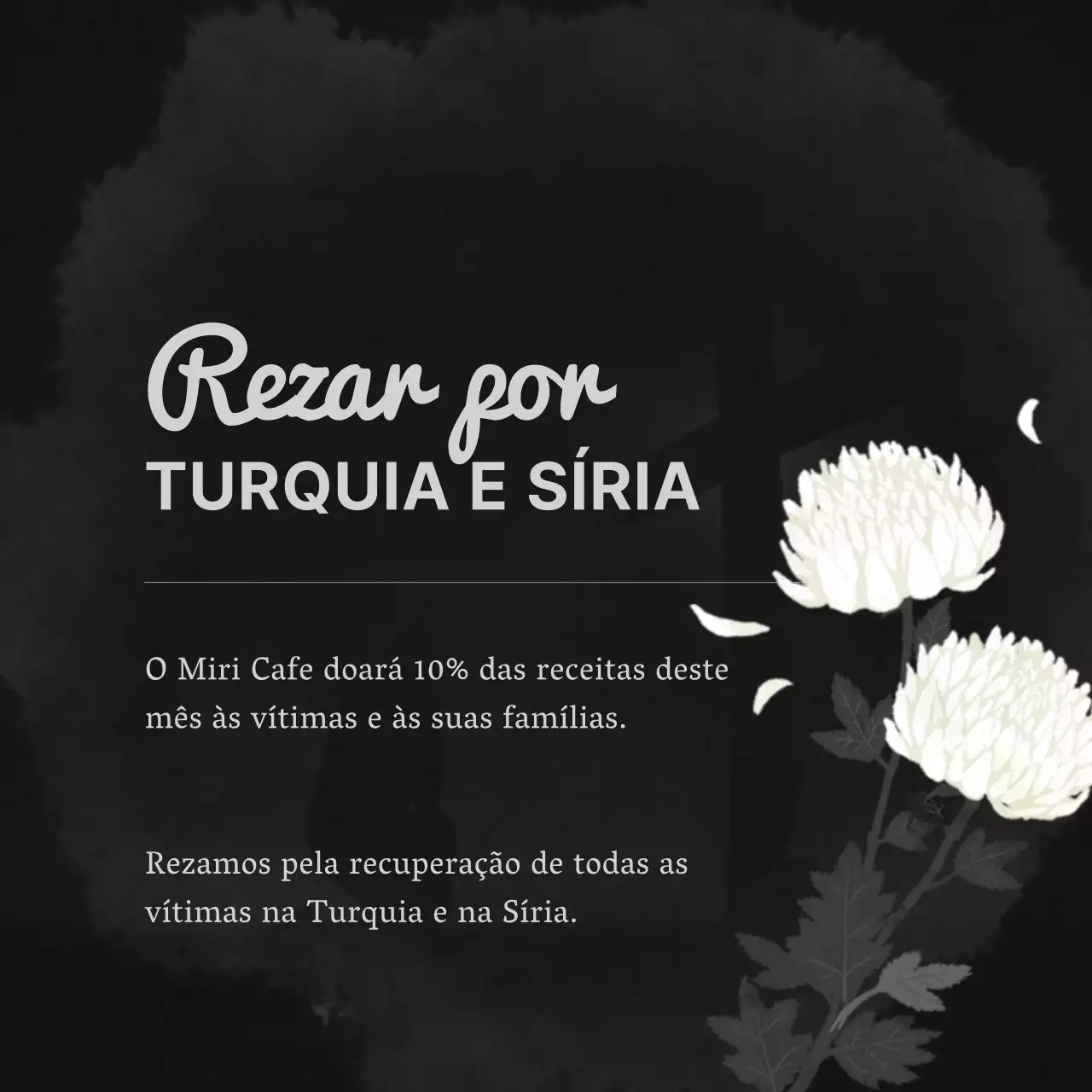Homenagens a catástrofes negras e calmantes