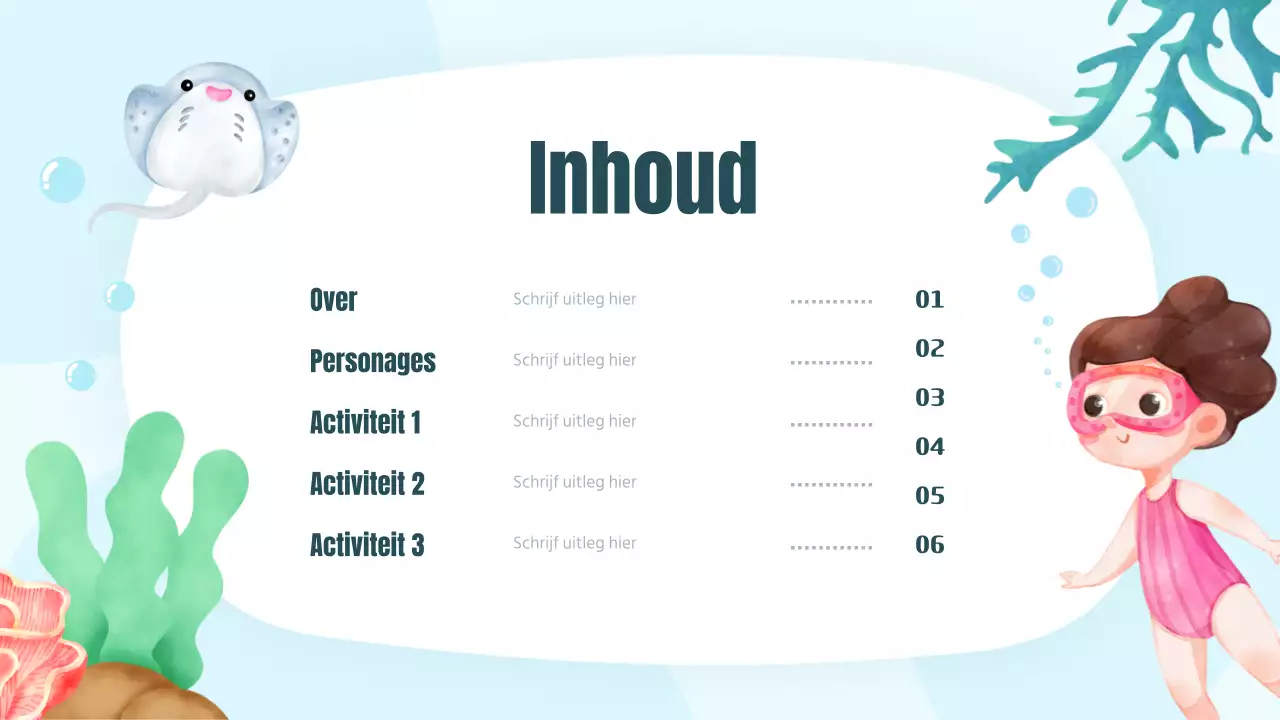 Een kleurrijk en schattig zeegeïllustreerd voorleesverhaal