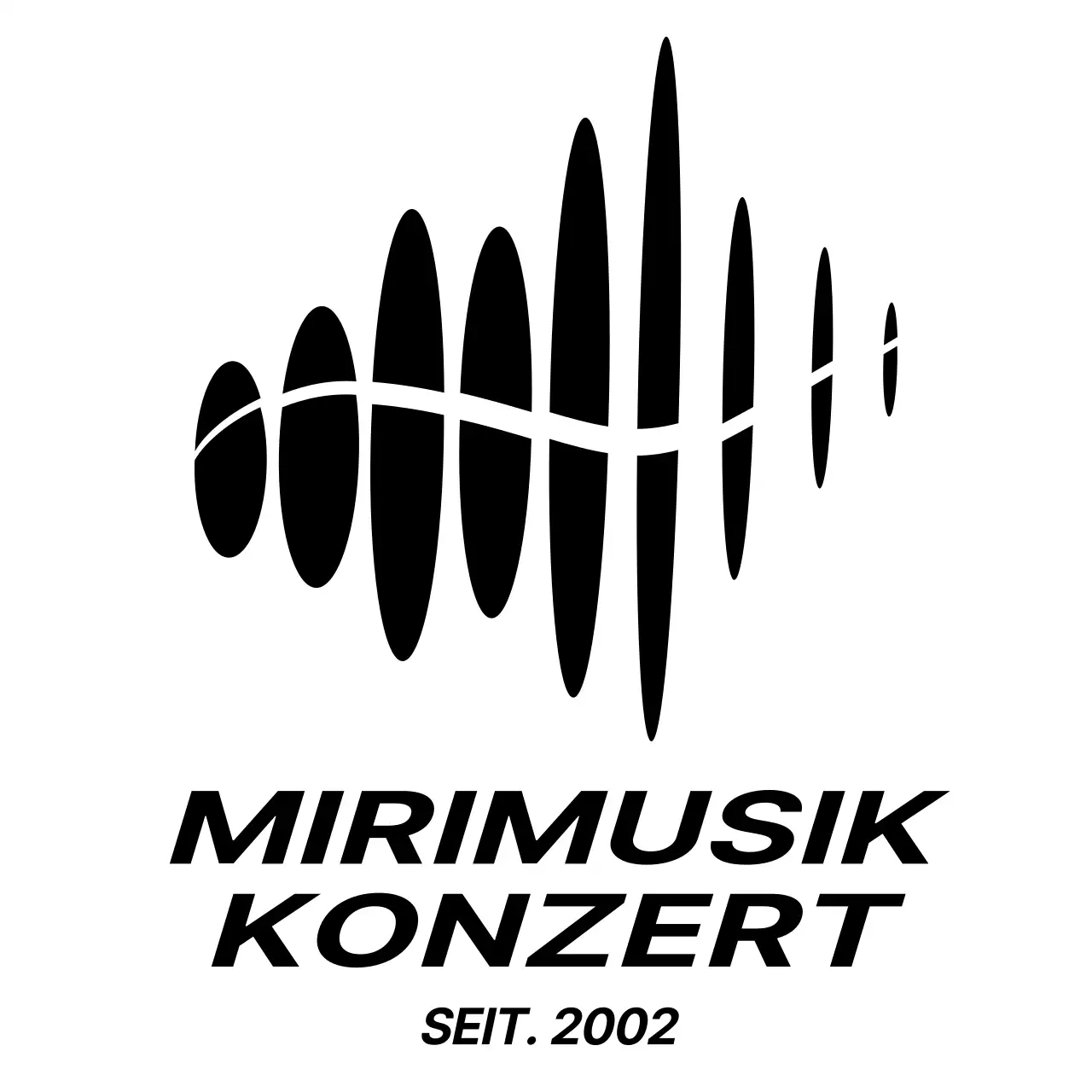 Musik Konzertstab Konzept mit schwarzem Symbol Logo