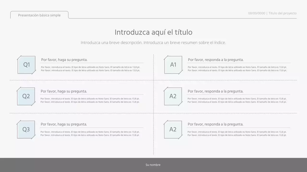 Kit de presentación sencillo y básico en tonos pastel y blanco