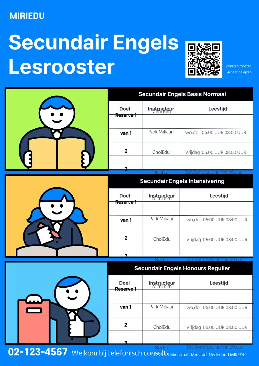 Schattige illustratie van een schoolrooster in lichtblauwe levendige tinten