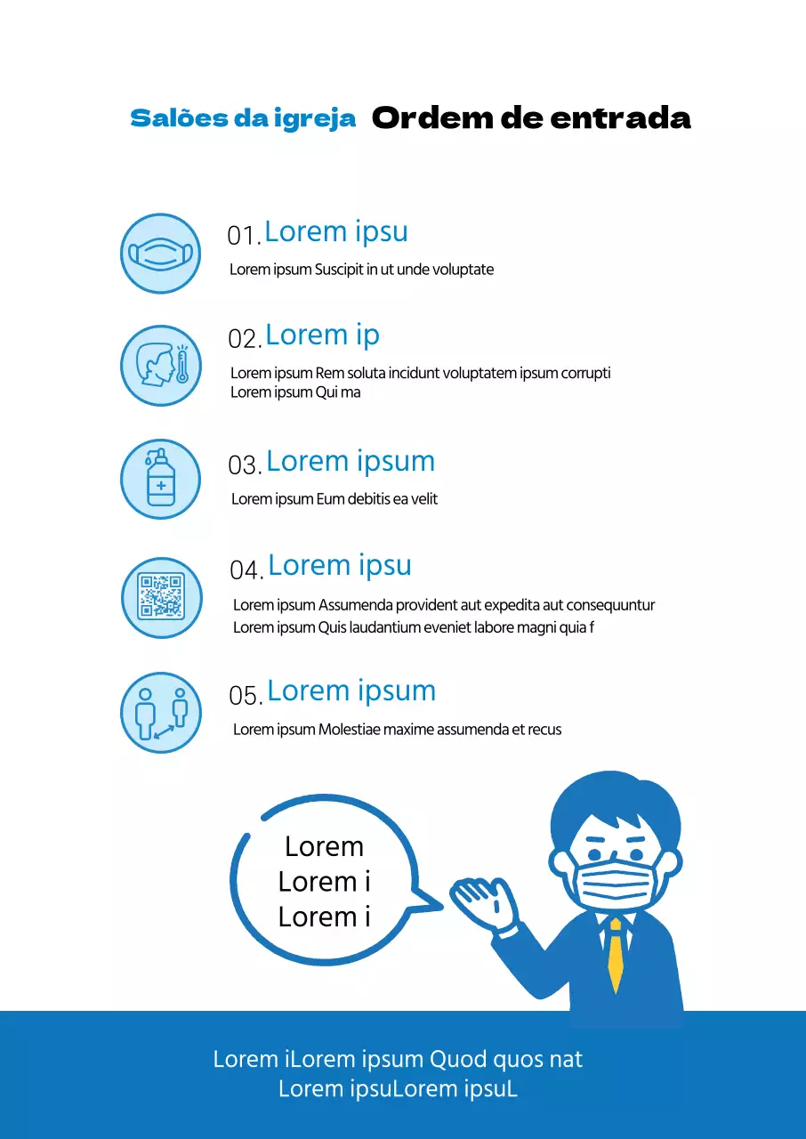Sequência de entrada de um cemitério azul-branco