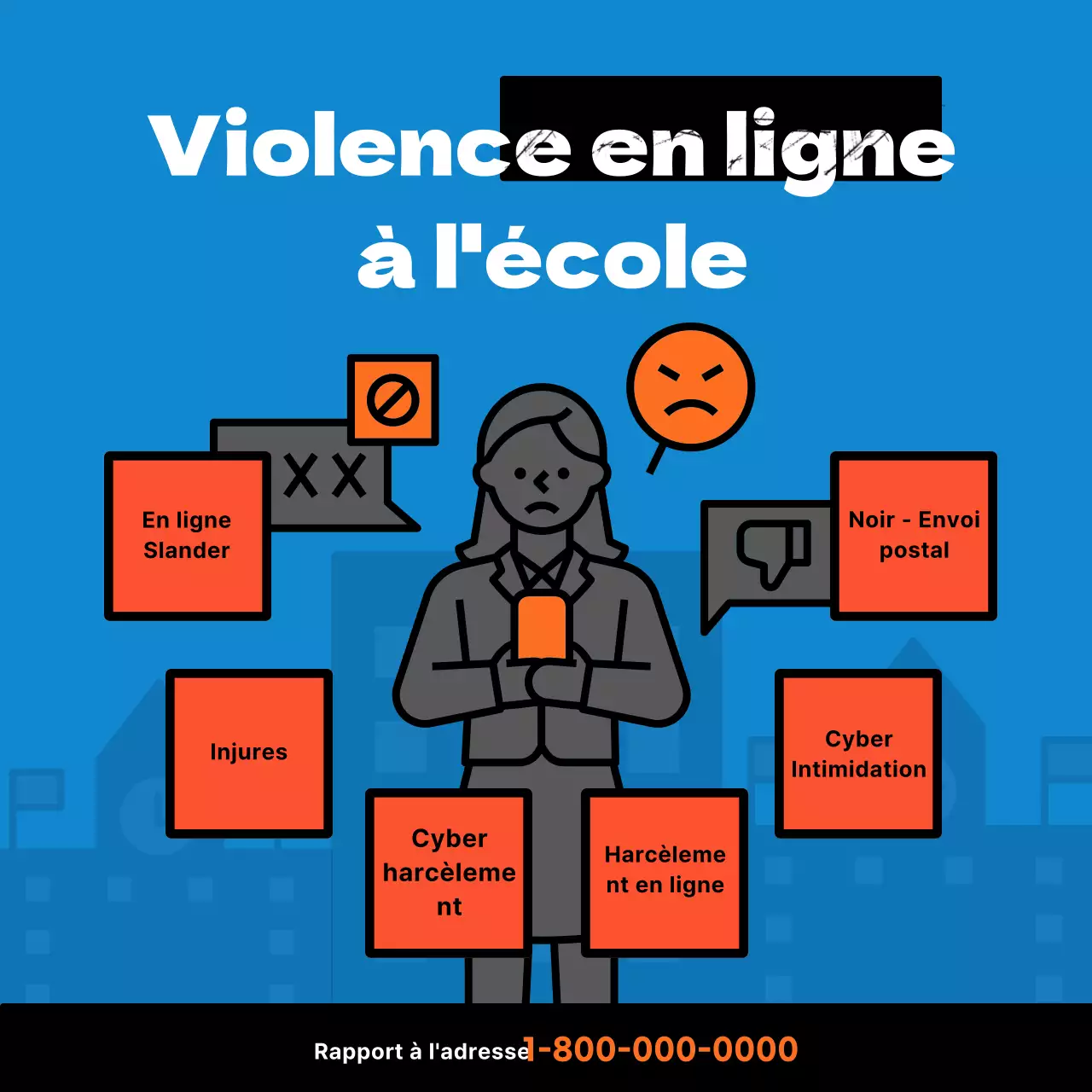 Caractères gras bleus Guide des types d'abus