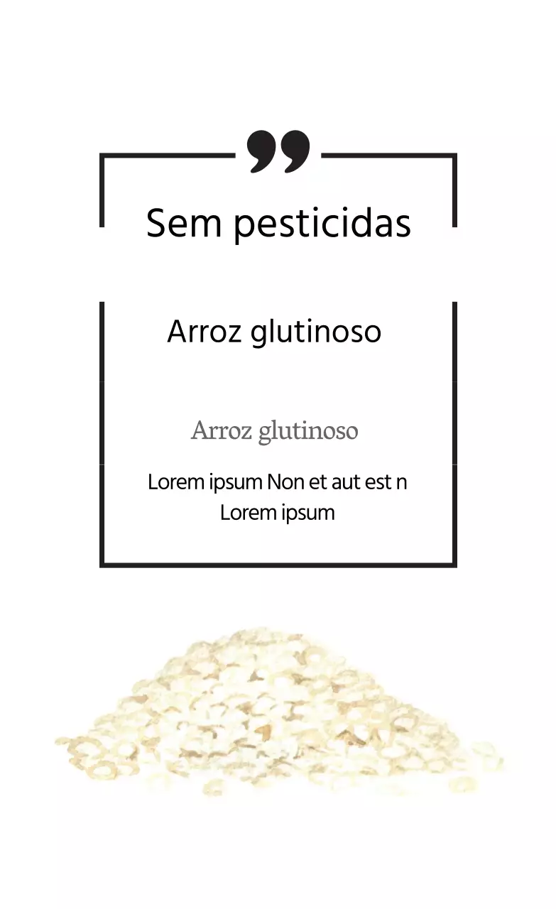 Etiqueta simples de linha branca para produtos agrícolas